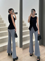 Muat gambar ke penampil Galeri, Kadaka B-0214 Flare Knit Pants | Celana Cutbray Stretch Wanita
