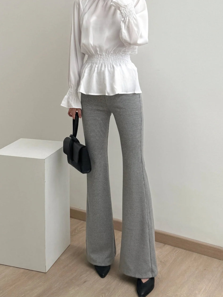 Kadaka B-0214 Flare Knit Pants | Celana Cutbray Stretch Wanita