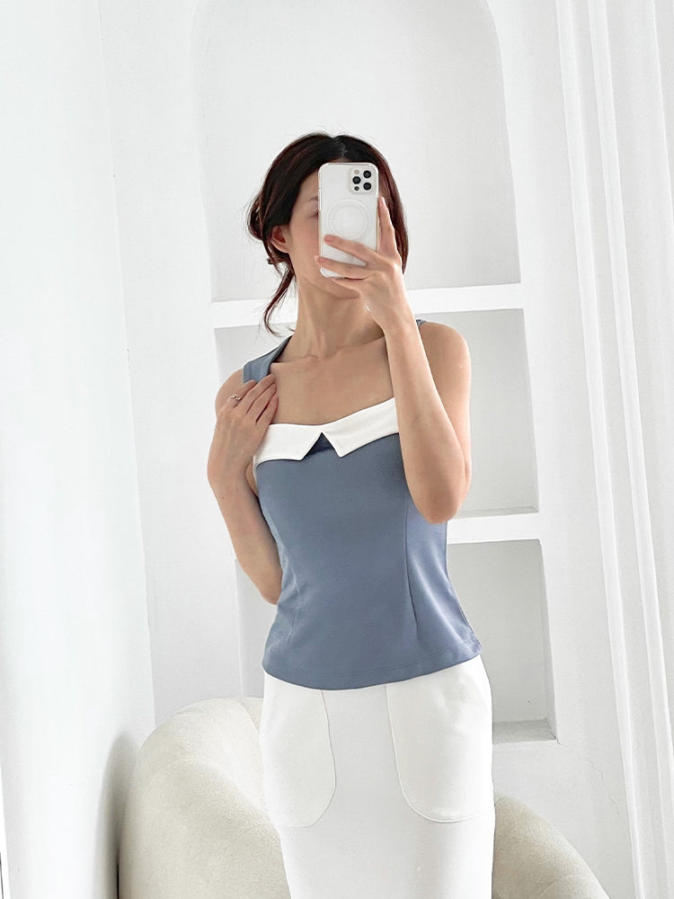 Kadaka T-0520 Sleeveless Top Square Neck | Atasan Tank Top Wanita