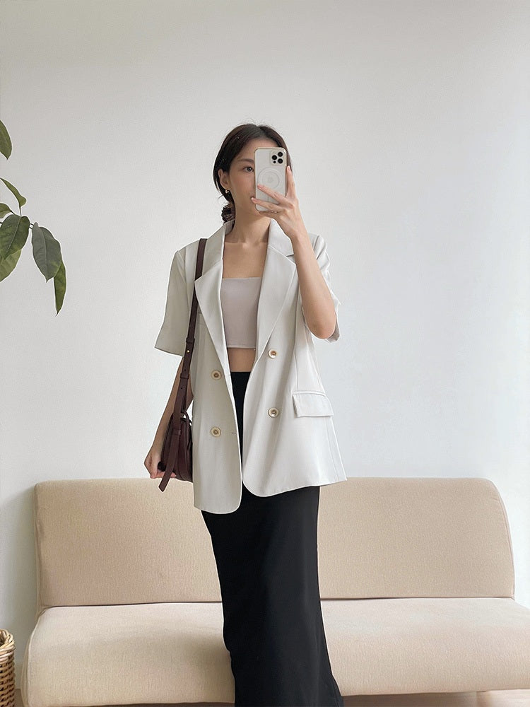 Kadaka O-0198 Short Sleeve Blazer | Basic Blazer Outer Wanita