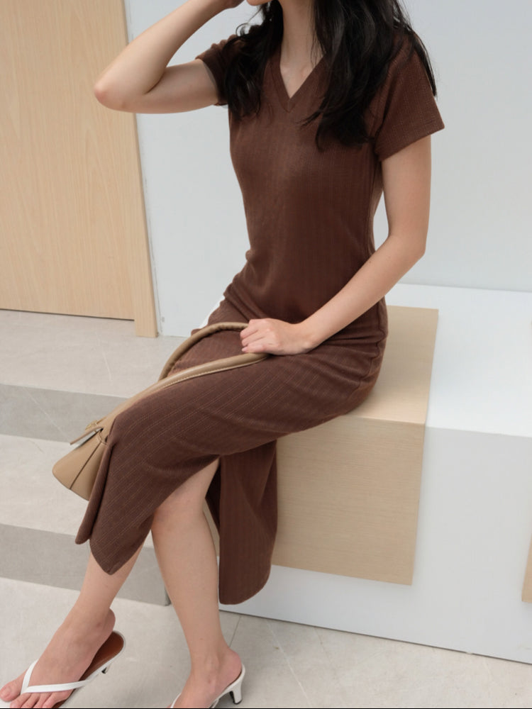 Kadaka D-0203 Midi Dress Knit Premium Stretch