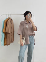 Muat gambar ke penampil Galeri, Kadaka T-0500 Basic Oversized Shirt with Slit | Atasan Kemeja Wanita Oversized
