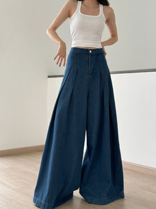 Kadaka B-0222 Super Wide Leg Denim Jeans