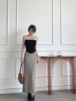 Muat gambar ke penampil Galeri, Kadaka B-0206 Knit Tweed Korean Maxi Skirt | Rok Maxi Wanita Knit
