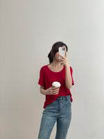 Muat gambar ke penampil Galeri, Kadaka T-0132 Basic Short Sleeves Tshirt | Atasan Kaos Wanita
