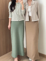 Load image into Gallery viewer, Kadaka B-0217 Maxi Skirt Knit Emboss Stretch | Rok Wanita Panjang Knit
