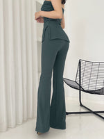 Muat gambar ke penampil Galeri, Kadaka B-0208 Corduroy Flare Pants | Celana Cutbray Wanita Corduroy
