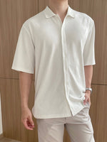 Muat gambar ke penampil Galeri, Kadaka MT-0202 Short Sleeve Shirt Knit Emboss | Atasan Kemeja Tangan Pendek Pria Knit
