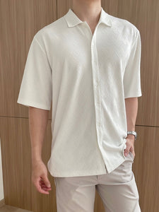 Kadaka MT-0202 Short Sleeve Shirt Knit Emboss | Atasan Kemeja Tangan Pendek Pria Knit