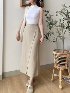 Kadaka B-0203 Midi Skirt Linen | Rok Layer Korean Wanita