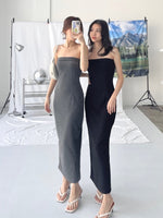 Muat gambar ke penampil Galeri, Kadaka D-0233 Long Tube Dress Slit | Dress Kemben Maxi Wanita
