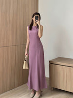 Load image into Gallery viewer, Kadaka D-0251 Maxi Dress with Adjustable Waist | Dress Panjang Wanita Serut
