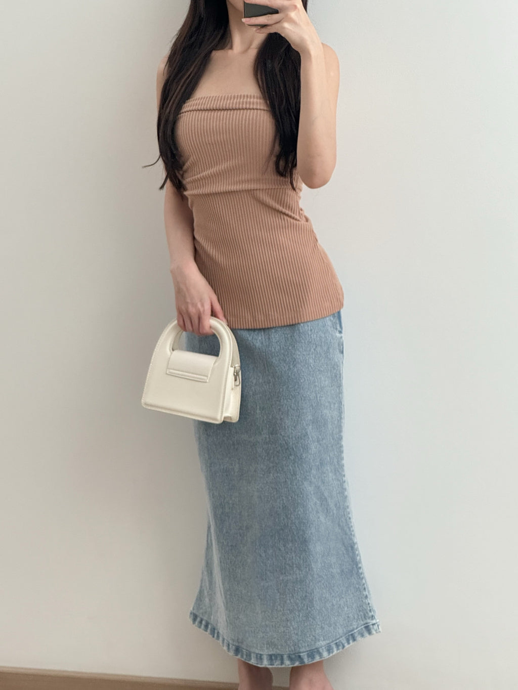 Kadaka B-0205 Jeans Maxi Skirt | Rok Panjang Jeans Wanita