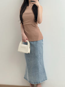 Kadaka B-0205 Jeans Maxi Skirt | Rok Panjang Jeans Wanita