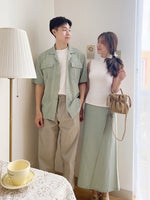 Muat gambar ke penampil Galeri, Kadaka MT-0185 Kemeja Tangan Pendek Pria Linen Detail Pockets
