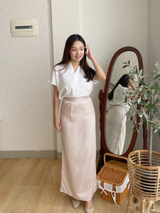 Kadaka B-0191 Satin Skirt Rok Maxi Wanita with Pockets