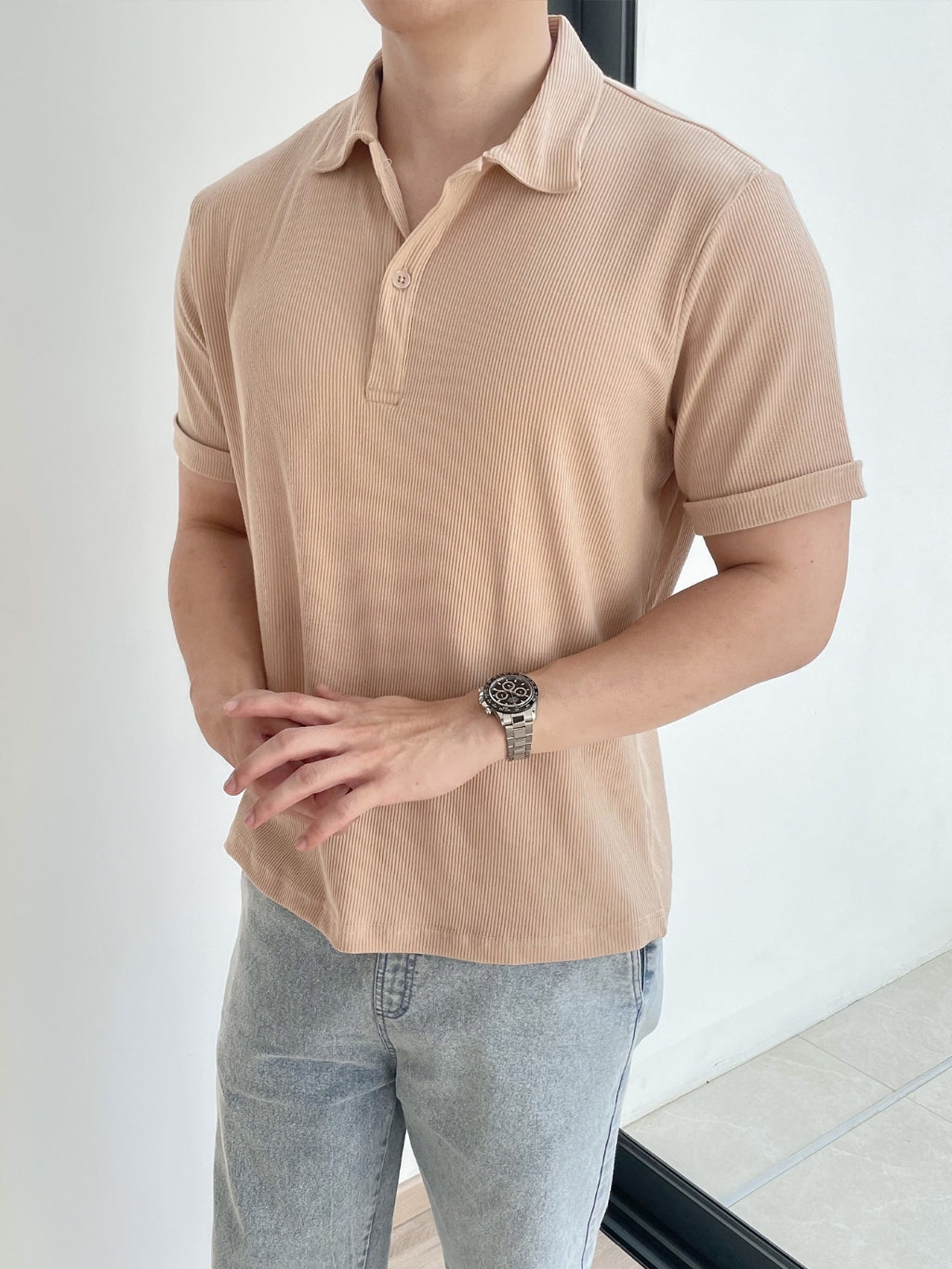 Kadaka MT-0163 Basic Polo Pria Dropneedle Knit