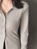 Muat gambar ke penampil Galeri, Kadaka T-0558 Long Sleeve Shirt Stretch | Atasan Kemeja Wanita Lengan Panjang
