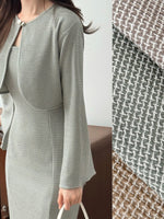 Muat gambar ke penampil Galeri, Kadaka O-0213 Long Sleeve Tweed Crop Outer | Luaran Wanita Outer Lengan Panjang
