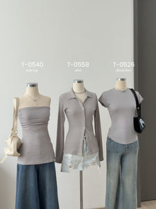 Kadaka T-0558 Long Sleeve Shirt Stretch | Atasan Kemeja Wanita Lengan Panjang
