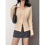 Muat gambar ke penampil Galeri, Kadaka T-0558 Long Sleeve Shirt Stretch | Atasan Kemeja Wanita Lengan Panjang
