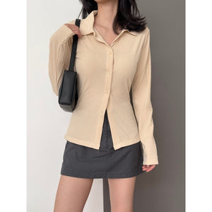 Kadaka T-0558 Long Sleeve Shirt Stretch | Atasan Kemeja Wanita Lengan Panjang