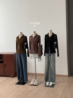 Muat gambar ke penampil Galeri, Kadaka T-0558 Long Sleeve Shirt Stretch | Atasan Kemeja Wanita Lengan Panjang
