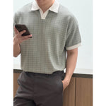 Muat gambar ke penampil Galeri, Kadaka MT-0224 Men Polo Shirt Tweed Plaid | Atasan Kaos Polo Pria Tweed
