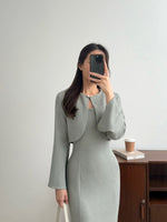 Muat gambar ke penampil Galeri, Kadaka O-0213 Long Sleeve Tweed Crop Outer | Luaran Wanita Outer Lengan Panjang
