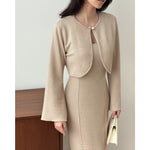 Muat gambar ke penampil Galeri, Kadaka O-0213 Long Sleeve Tweed Crop Outer | Luaran Wanita Outer Lengan Panjang
