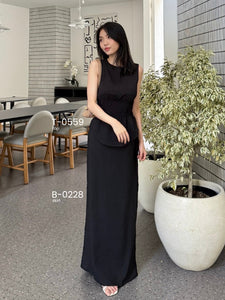 Kadaka T-0559 Sleeveless Scrunch Top | Atasan Wanita Detail Smock Pinggang