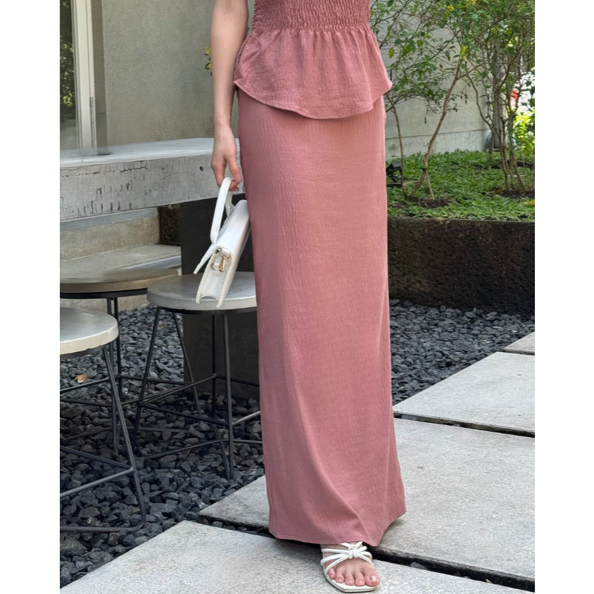 Kadaka B-0228 Maxi Skirt Aiflow Linen | Rok Panjang Maxi Wanita