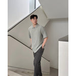 Muat gambar ke penampil Galeri, Kadaka MT-0225 Men Short Sleeve Tweed Shirt | Atasan Kemeja Tweed Tangan Pendek
