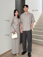 Muat gambar ke penampil Galeri, Kadaka MT-0225 Men Short Sleeve Tweed Shirt | Atasan Kemeja Tweed Tangan Pendek
