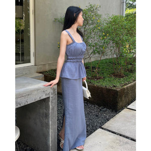 Kadaka B-0228 Maxi Skirt Aiflow Linen | Rok Panjang Maxi Wanita