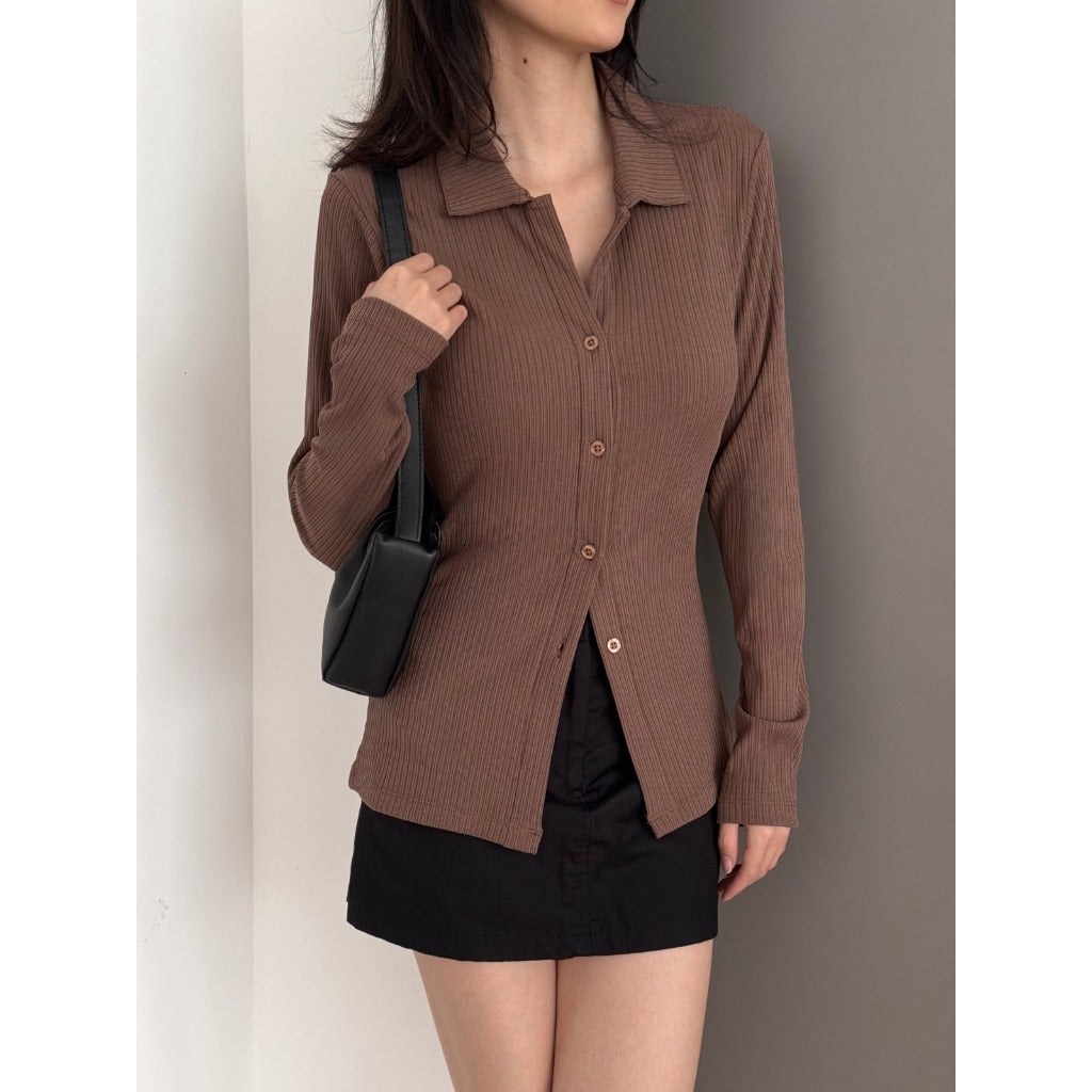 Kadaka T-0558 Long Sleeve Shirt Stretch | Atasan Kemeja Wanita Lengan Panjang