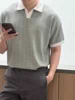 Muat gambar ke penampil Galeri, Kadaka MT-0224 Men Polo Shirt Tweed Plaid | Atasan Kaos Polo Pria Tweed
