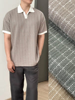 Muat gambar ke penampil Galeri, Kadaka MT-0224 Men Polo Shirt Tweed Plaid | Atasan Kaos Polo Pria Tweed
