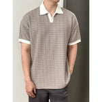 Muat gambar ke penampil Galeri, Kadaka MT-0224 Men Polo Shirt Tweed Plaid | Atasan Kaos Polo Pria Tweed
