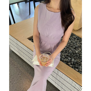 Kadaka T-0559 Sleeveless Scrunch Top | Atasan Wanita Detail Smock Pinggang