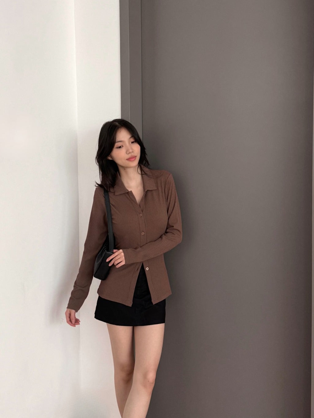 Kadaka T-0558 Long Sleeve Shirt Stretch | Atasan Kemeja Wanita Lengan Panjang
