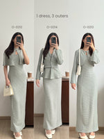 Muat gambar ke penampil Galeri, Kadaka O-0213 Long Sleeve Tweed Crop Outer | Luaran Wanita Outer Lengan Panjang
