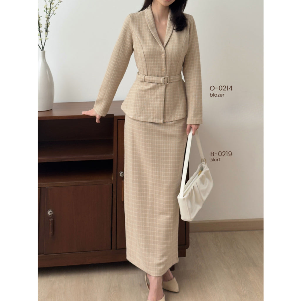 Kadaka B-0229 Tweed Maxi Skirt Stretch | Rok Panjang Wanita