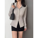 Muat gambar ke penampil Galeri, Kadaka T-0558 Long Sleeve Shirt Stretch | Atasan Kemeja Wanita Lengan Panjang
