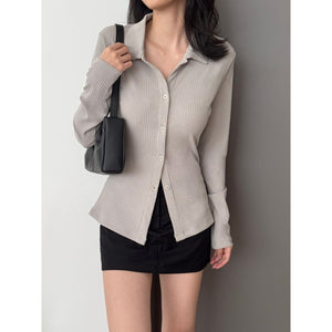 Kadaka T-0558 Long Sleeve Shirt Stretch | Atasan Kemeja Wanita Lengan Panjang
