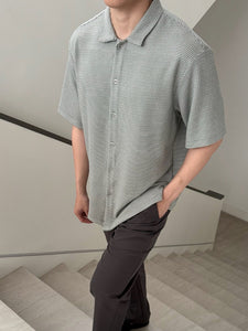 Kadaka MT-0225 Men Short Sleeve Tweed Shirt | Atasan Kemeja Tweed Tangan Pendek