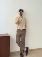 Muat gambar ke penampil Galeri, Kadaka MT-0224 Men Polo Shirt Tweed Plaid | Atasan Kaos Polo Pria Tweed
