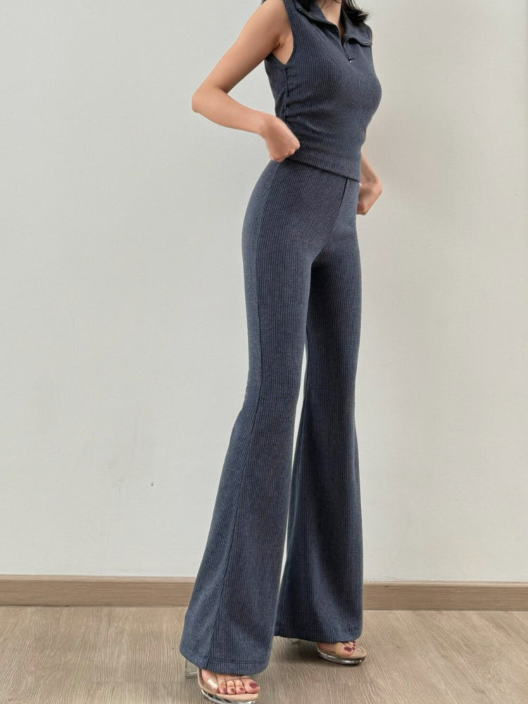 Kadaka B-0226 Flare Knit Pants | Celana Cutbray Knit Wanita | Knot Your Average Collection