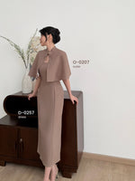 Muat gambar ke penampil Galeri, Kadaka D-0257 Midi Round Neck Dress | Dress Midi Wanita
