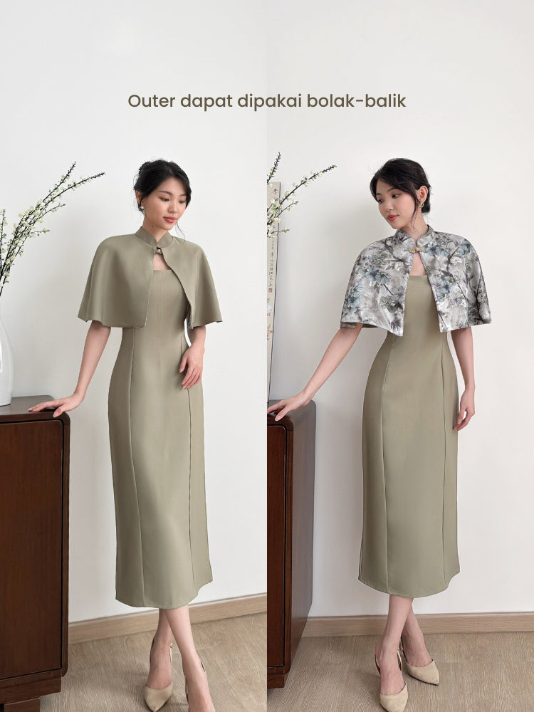 Kadaka O-0207 CNY Limited Reversible Cape Outer | Luaran Wanita Imlek